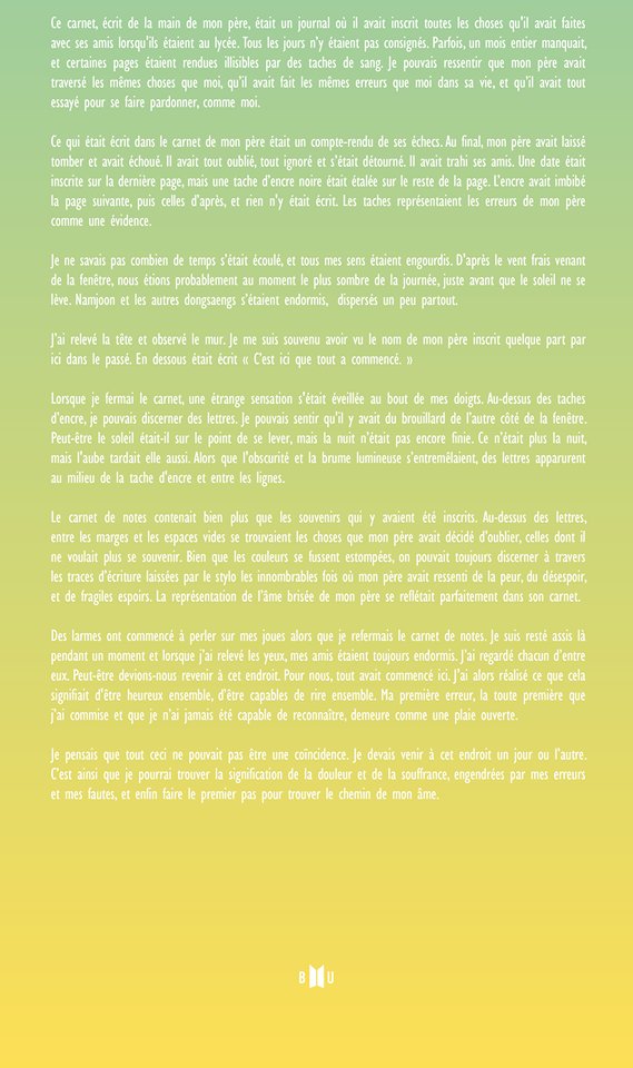 BTS The Notes Jin Bangtan France
