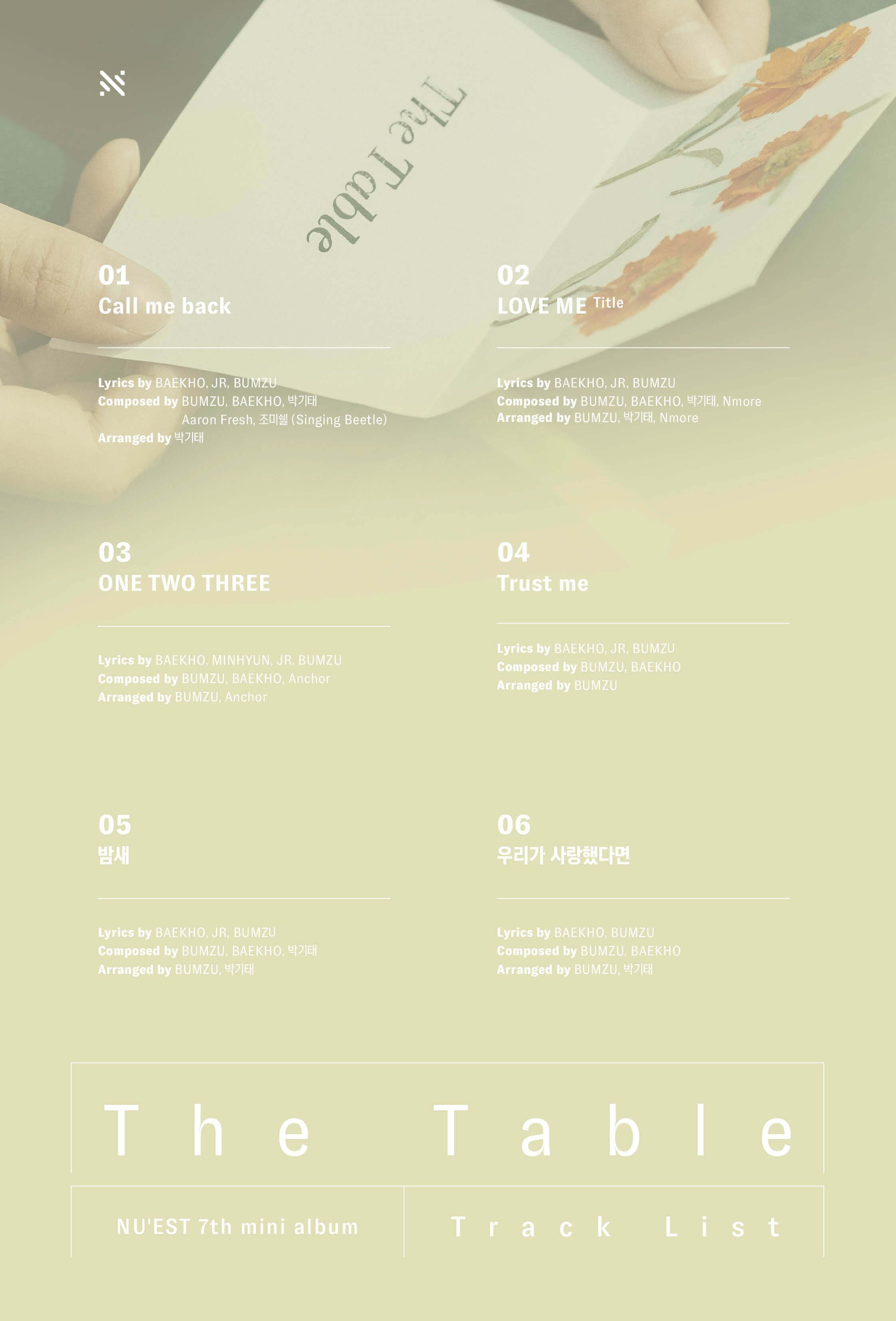 The Table Tracklist