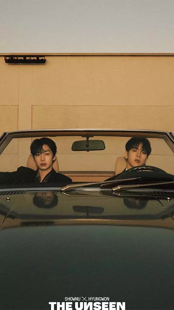 Shownu et Hyungwon en voiture pour « THE UNSEEN »